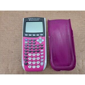 Texas Instruments TI-84 Plus Silver Edition Pink Calculator w/ cover TESTED